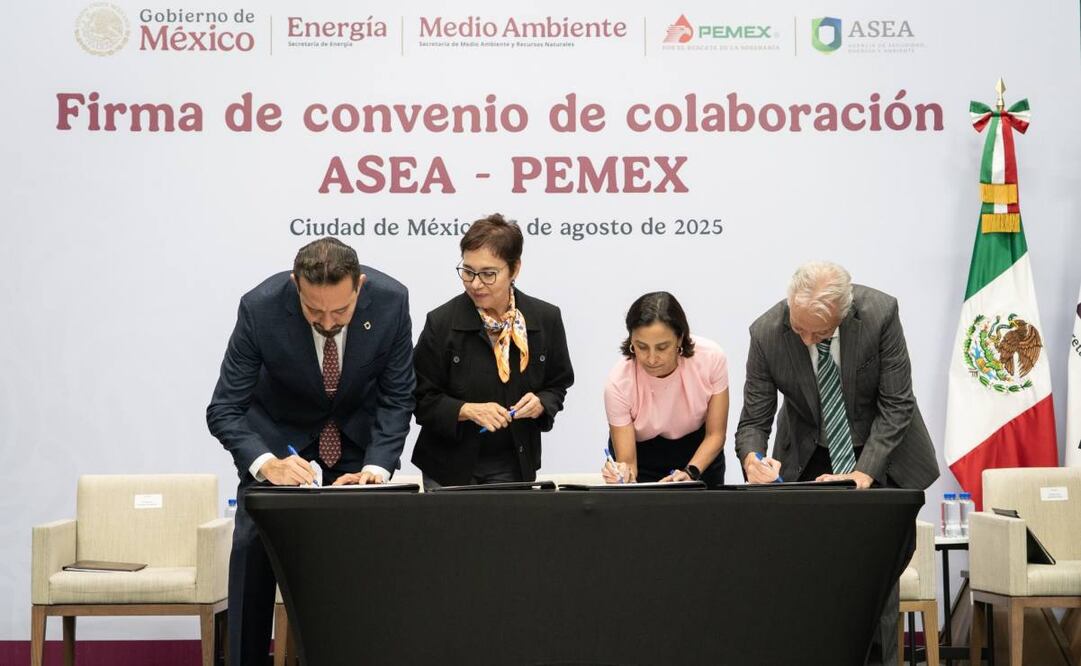 Pemex, Asea y Semarnat firman convenio. Foto: Especial