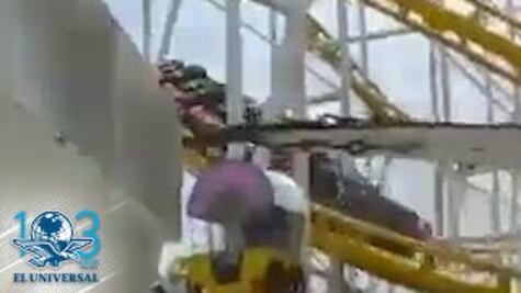 Captan momento exacto del accidente en Feria de Chapultepec