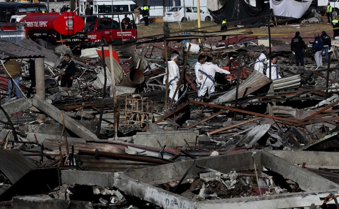 Este martes se registró una explosión en Tultepec que provocó la desaparición del mercado de pirotecnia de San Pablito. (Foto: Fernando Ramírez/El Universal)