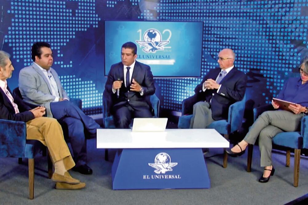 Expertos en economía participaron este viernes en el foro de EL UNIVERSAL, titulado Crecimiento económico y salario mínimo con Andrés Manuel López Obrador. Foto: TOMADA DE VIDEO