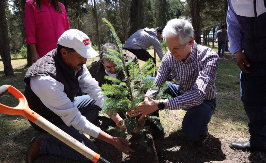 Al encabezar la presentación del Inventario Estatal Forestal y de Suelos del Estado de México 2022, el mandatario mexiquense recalcó que la entidad es la única en el país que aumenta su superficie forestal cada año. Foto: Especial