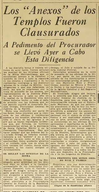 La monja que colgó el hábito después de la muerte de Obregón