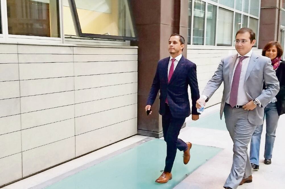 Tomás Yarrington Morales, hijo del ex gobernador de Tamaulipas (izq.), insistió ayer en que las acusaciones contra su padre son amplificadas por un ambiente político enrarecido. (INDER BUGARIN. EL UNIVERSAL)