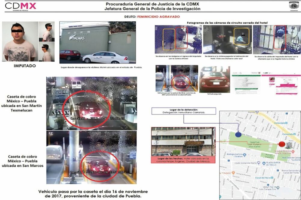 El imputado fue vinculado a proceso por el homicidio de la modelo venezolana Génesis, encontrada en un hotel de la Venustiano Carranza. (ARCHIVO EL UNIVERSAL)