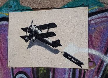 "He vuelto", revive graffiti de Banksy que había desaparecido