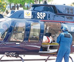 Helicóptero Cóndor traslada a hospital a joven con quemaduras