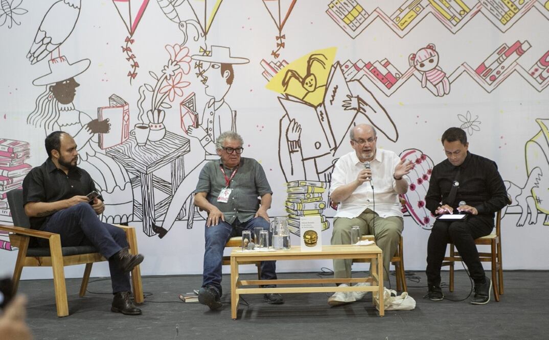 Salman Rushdie habló de sus más recientes libros “Qichotte” y “La decadencia de Nerón Golden”. Foto: Yanet Aguilar