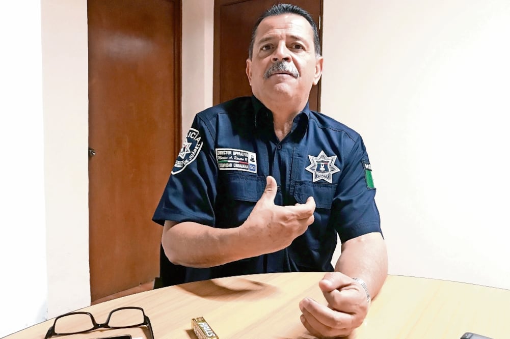 El comisario de Seguridad Ciudadana y Tránsito municipal, Martín Riestra Rodríguez, quien asumió el cargo el 22 de junio, dijo que el grueso de la tropa “es institucional y ordenada”. (REBECA JIMÉNEZ. EL UNIVERSAL)