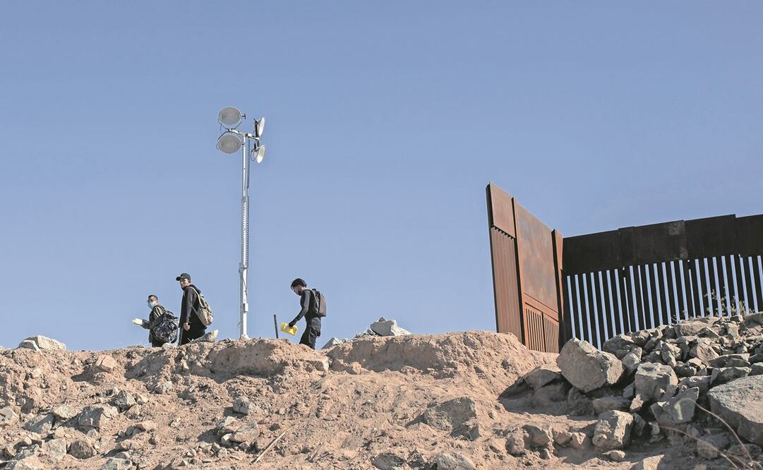 Migrantes nicaragüenses, en la frontera entre EU y México, en Algodones, Baja California. Foto: Felix Marquez. AP