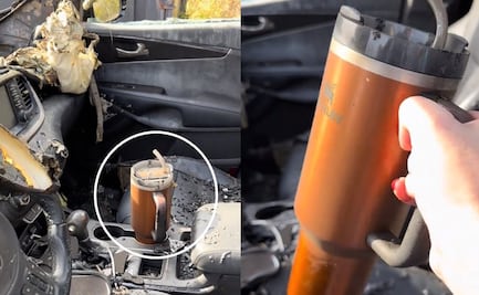 Termo sobrevive a incendio en auto; dueño de empresa busca a víctima para darle obsequio