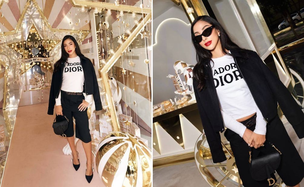 María Chacón con el toque chic de Dior. Foto: Instagram @oficialmariachacon