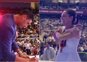 Claudia Sheinbaum recibe apoyo del exbasquetbolista Gustavo Ayón y el exfutbolista Ramón Ramírez