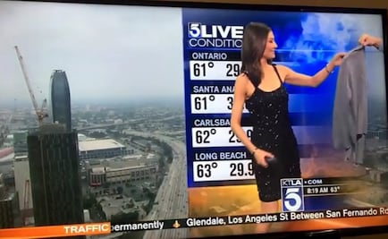 Le piden a "chica del clima" que se cubra