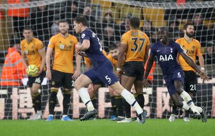 Tottenham vence de último minuto al Wolverhampton