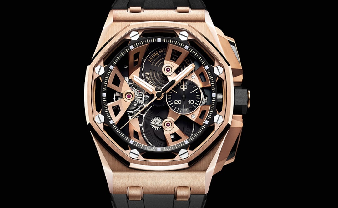 Royal Oak Offshore Tourbillon Chronograph versión oro de 18 quilates