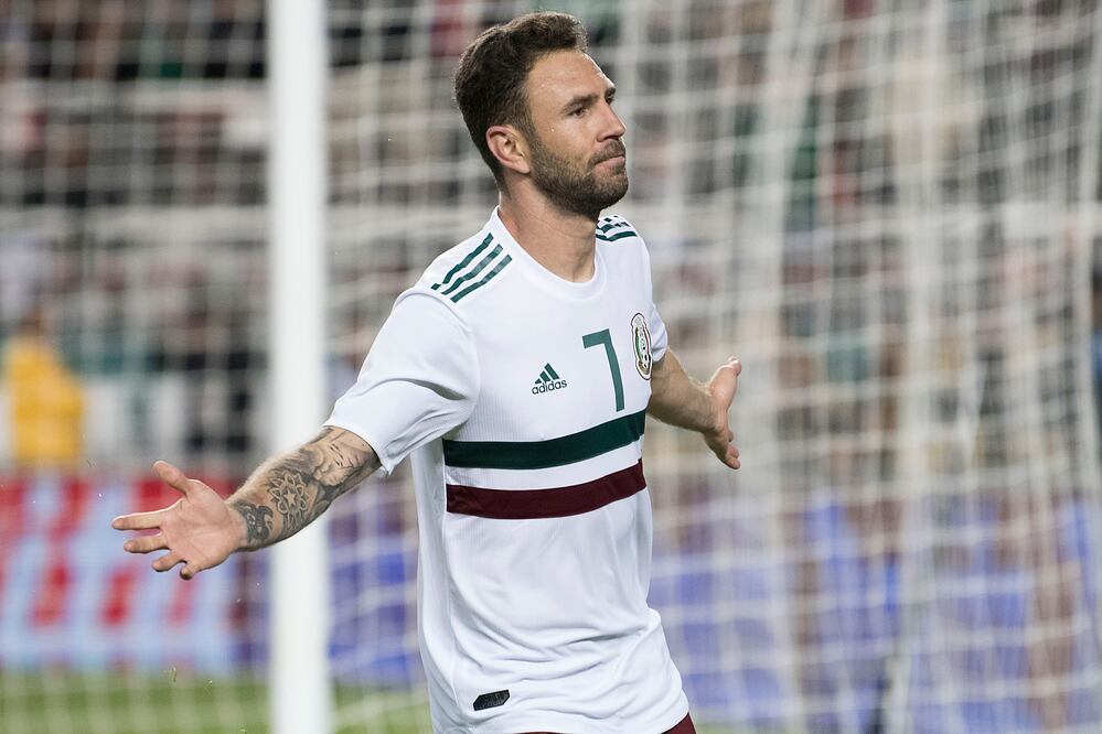 Imago7. Miguel Layun en festejando durante el partido rumbo a Rusia 2018