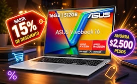 Laptop ASUS Vivobook 16 con hasta 15% de descuento en Amazon México; no dejes pasar el ahorro de 2 mil 500 pesos