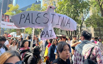 Al grito de “¡Palestina libre!”, cientos marchan desde el Ángel de la Independencia a favor del país de Medio Oriente