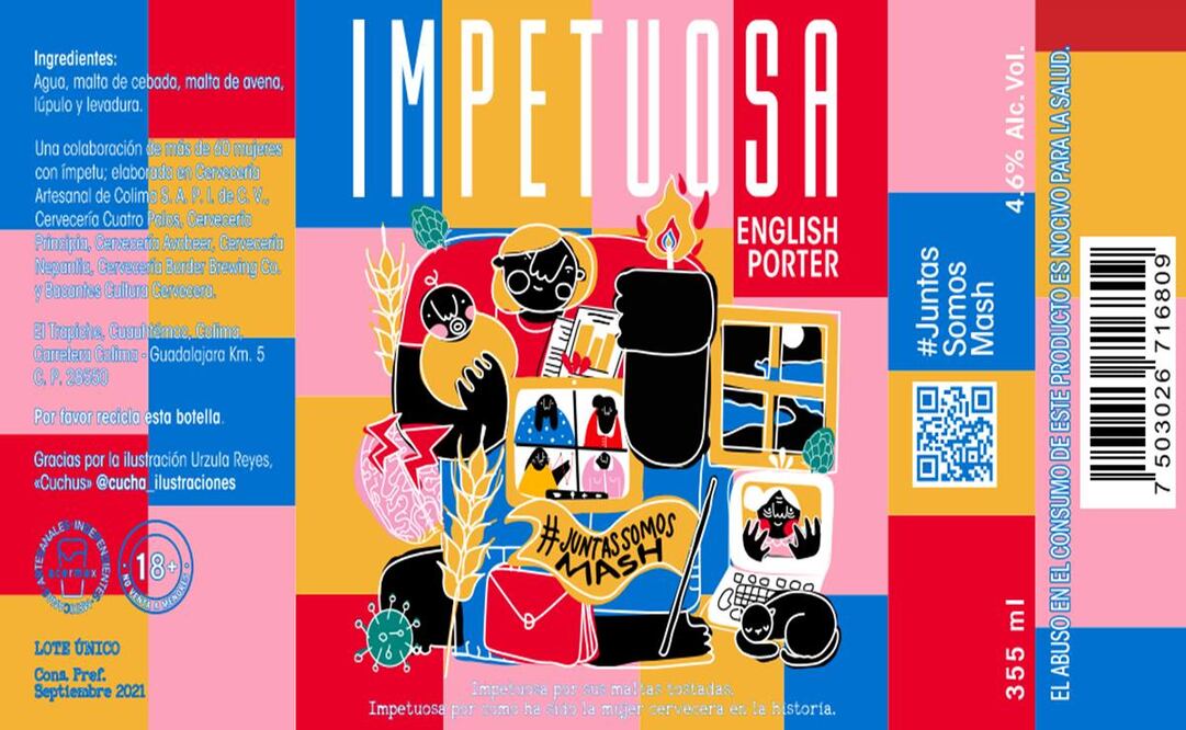 Cerveza hecha por mujeres mexicanas durante el 8M Fotos: Cortesía