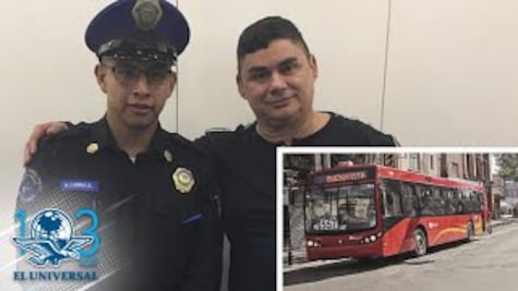 Policía encuentra maletín con más de 50 mil pesos en el Metrobús y lo devuelve