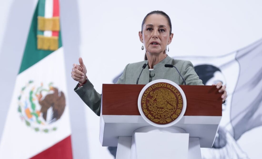 Conferencia del pueblo encabezada por la presidenta Claudia Sheinbaum Pardo en el Salón Tesorería de Palacio Nacional. Foto: Fernanda Rojas / EL UNIVERSAL