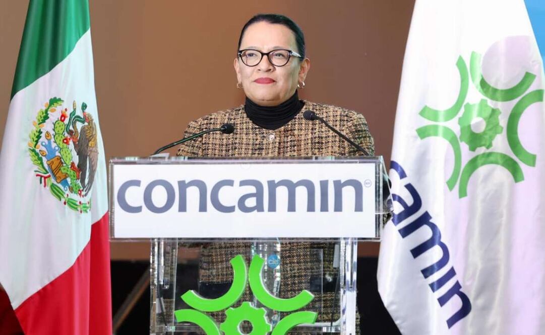 Rosa Icela Rodríguez durante la CVII Asamblea General Ordinaria de Confederación de Cámaras Industriales (Concamín). Foto: Especial