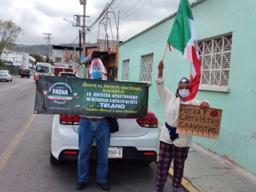 Protestan por políticas de AMLO frente a Palacio Nacional y en varios estados