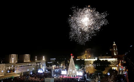 Christmas cheer at Jesus's traditional birthplace of Bethlehem