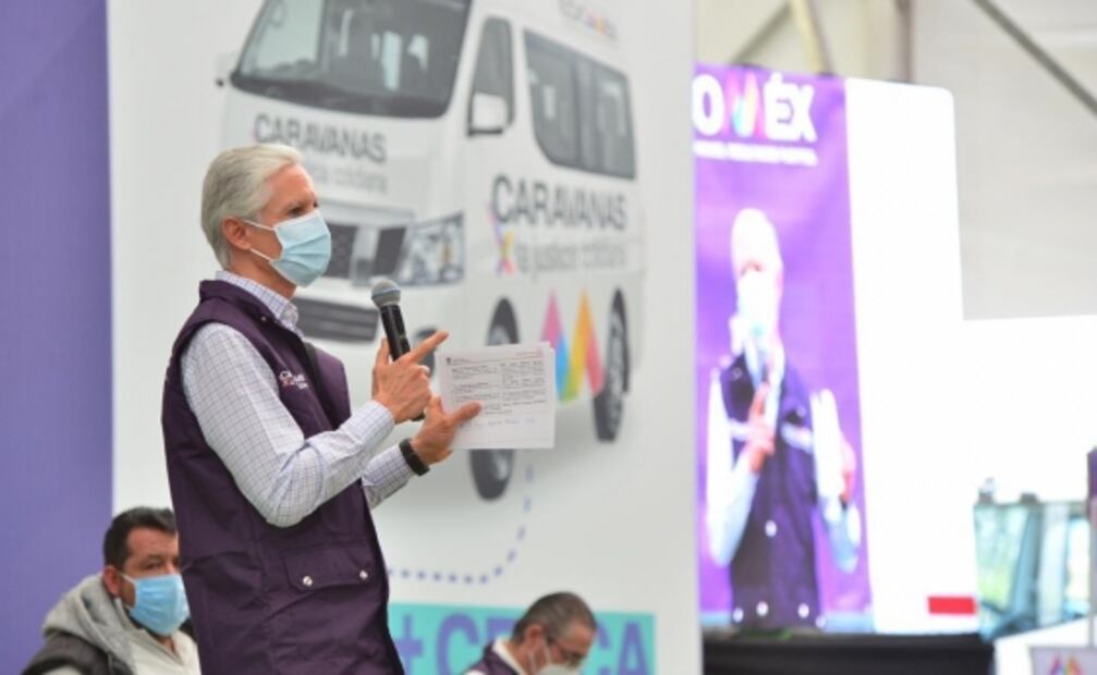 Alfredo del Mazo reactiva las Caravanas por la Justicia en Coyotepec