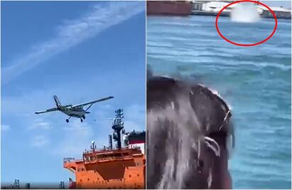 Revelan VIDEO del momento en que avioneta cae al mar en Mazatlán, accidente donde murió un bebé 