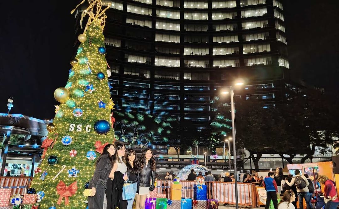 La Secretaría de Seguridad de CDMX instala árbol y villas navideñas en Insurgentes; artesanos en reclusión construyen la figura.
Foto: Fabián Evaristo.