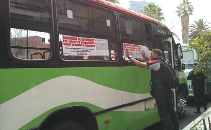 Invea suspende 195 unidades de transporte público y mete al corralón a otras 200