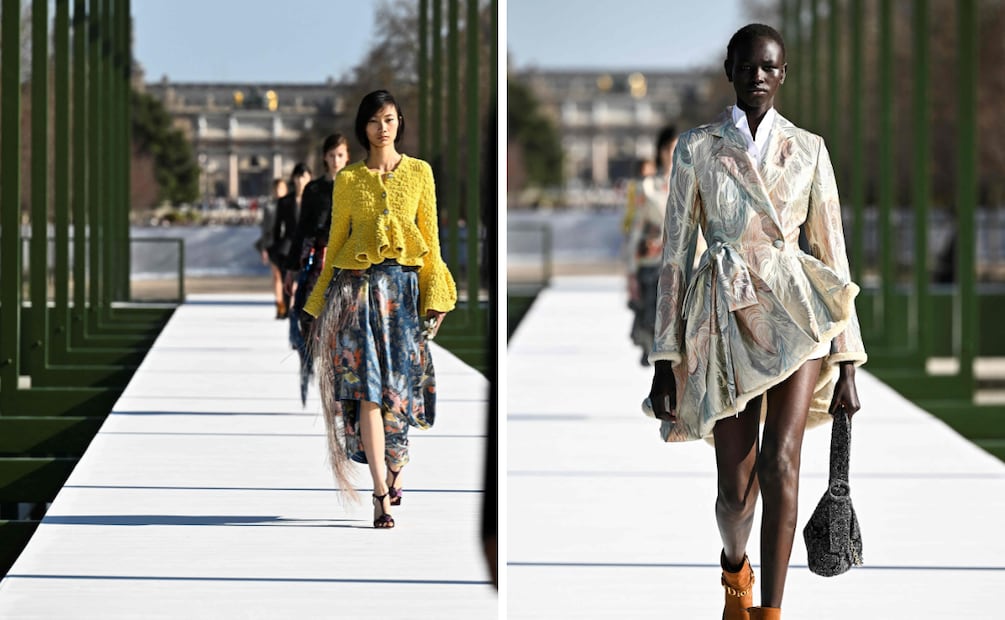 El director creativo apostó por una colección inspirada en la naturaleza en los jardines de París. Foto: AFP