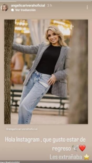 Este fue el mensaje con el que anunció su regreso a las redes. Foto: Instagram.