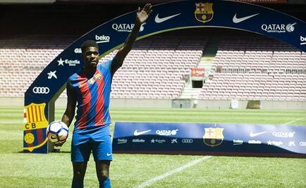 El Barça presenta a Samuel Umtiti 