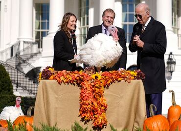Joe Biden perdona a dos pavos: Chocolate y Chip, por el Día de Acción de Gracias