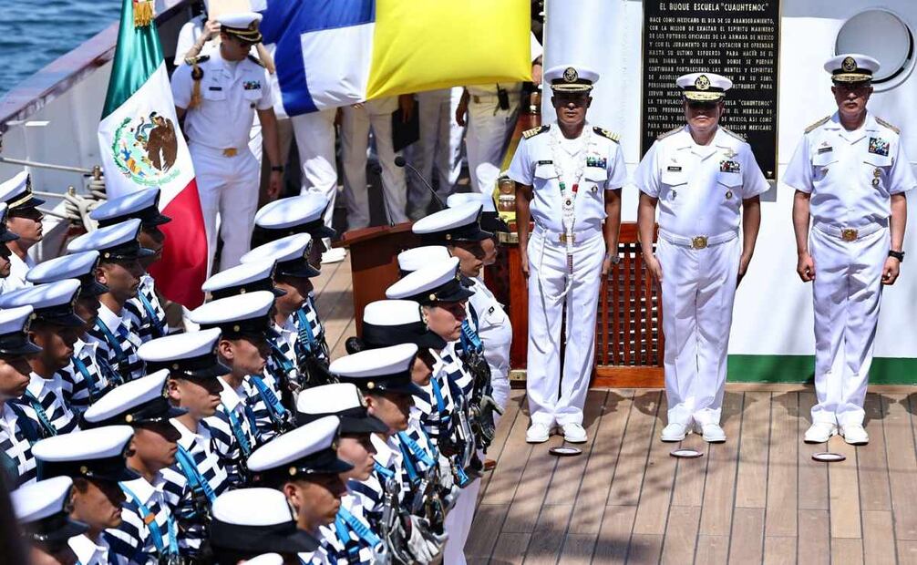 Zarpe del Buque Escuela Velero Cuauhtémoc, el cual iniciará Crucero de Instrucción "Consolidación de la Independencia de México 2025". Foto: Berenice Fregoso/ EL UNIVERSAL