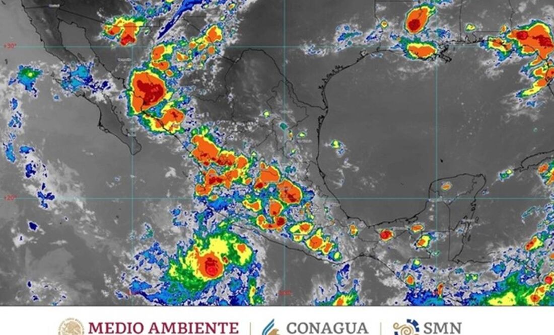 CONAGUA informa el desarrollo de un ciclón tropical en las próximas 48 hrs. en distintos estados de México. Foto: CONAGUA
