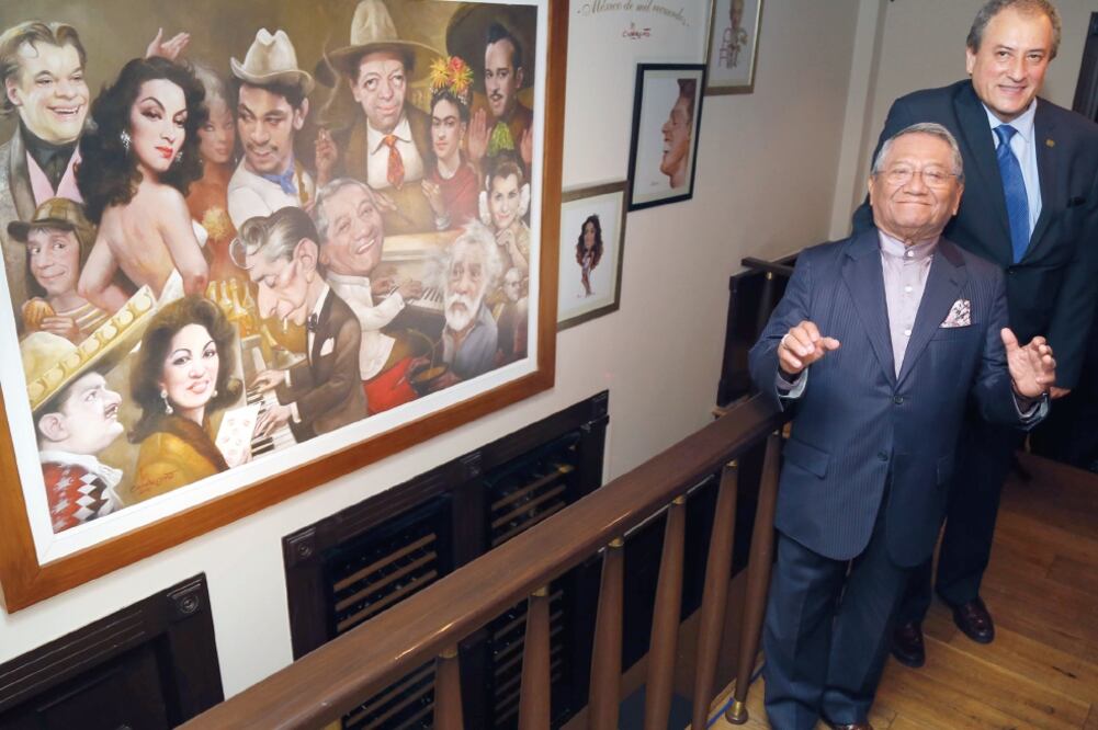 México de mil recuerdos, donde están los rostros de famosos mexicanos, fue develado en el restaurante The Palm, en el Hotel Presidente Intercontinental. (AGUSTÍN SALINAS. EL UNIVERSAL)