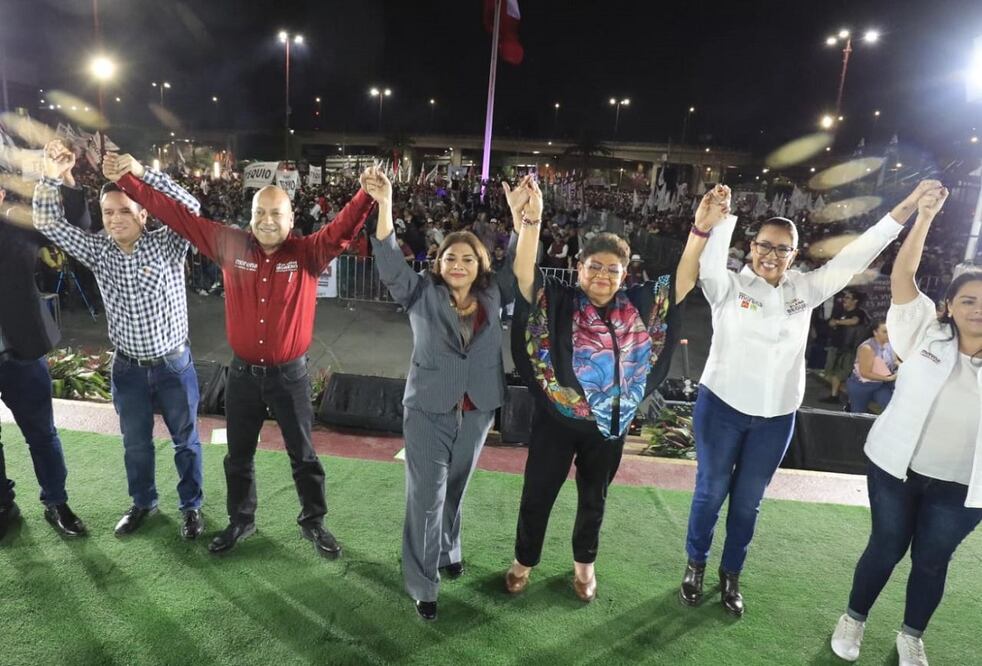 Clara Brugada en evento en Venustiano Carranza. Foto. Especial