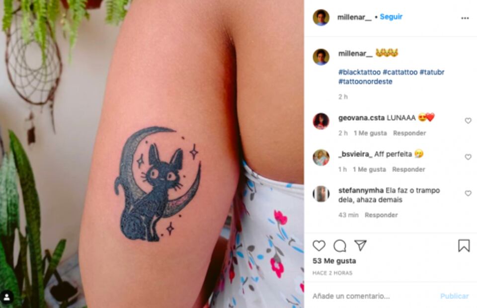 Tatuajes ideales para las personas que aman a los gatos