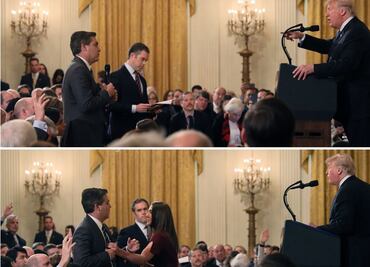 Así fueron las discusiones del periodista de CNN con Donald Trump