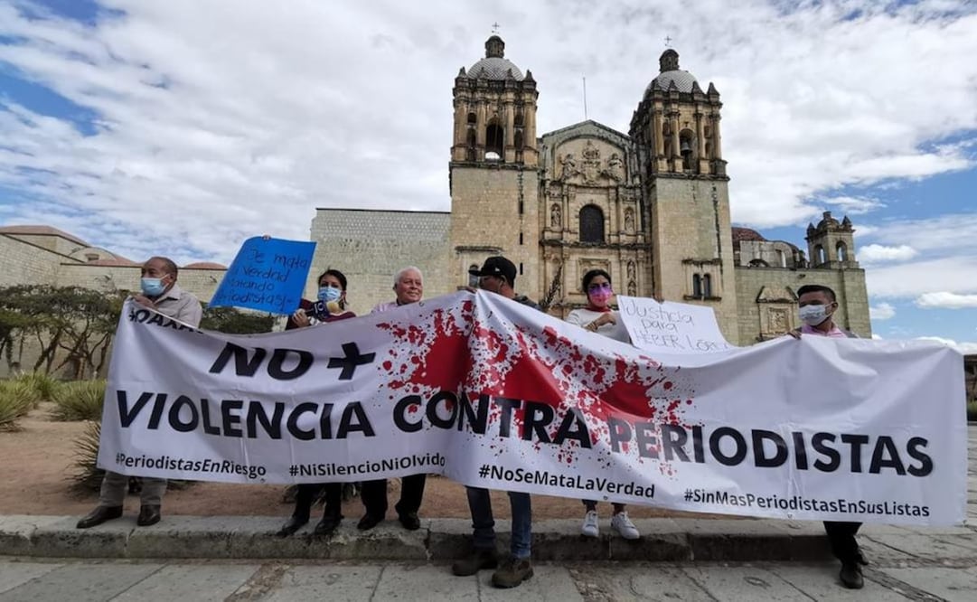 Periodistas de Oaxaca protestan contra violencia al gremio periodístico. Foto: Archivo EL UNIVERSAL