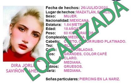 Localizan con vida a Dira Jorlui en Sinaloa