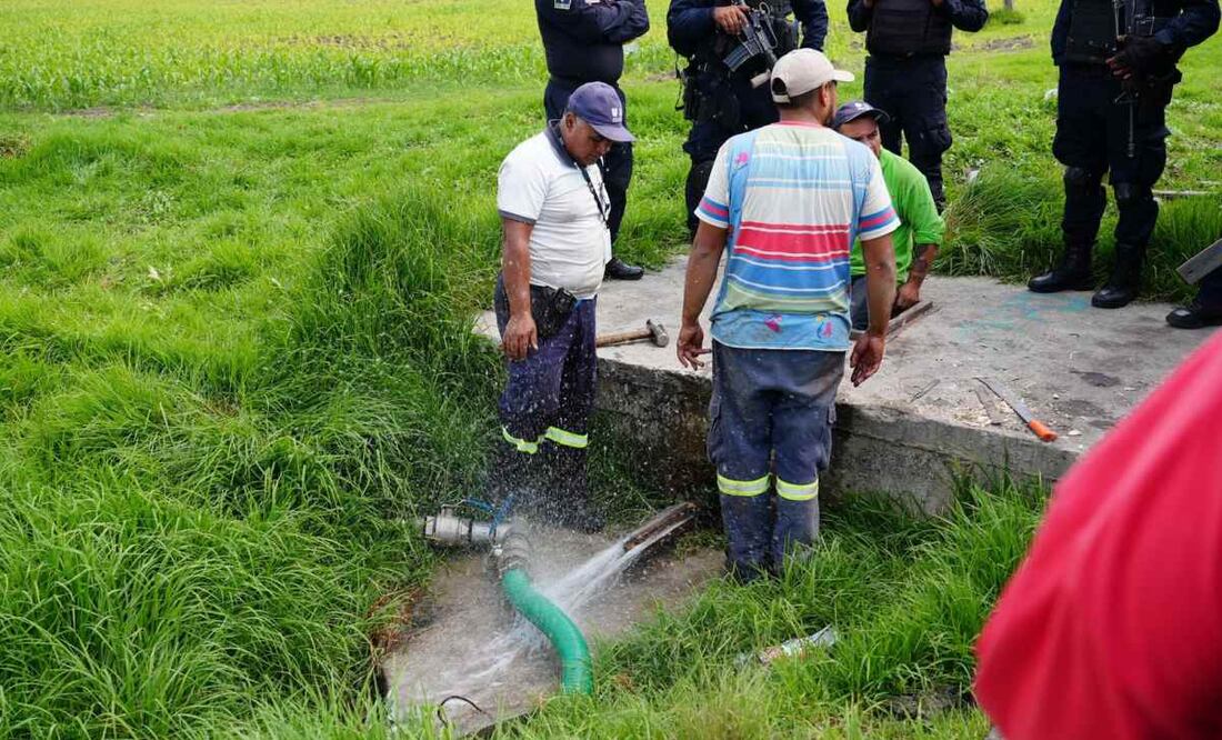 Segiagua clausura 6 tomas clandestinas en el sistema Lerma Norte (17/06/2025). Foto: Especial