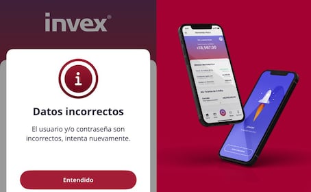 Invex presenta problemas en su app: así solucionas el error de ingreso y evitas cargos extra