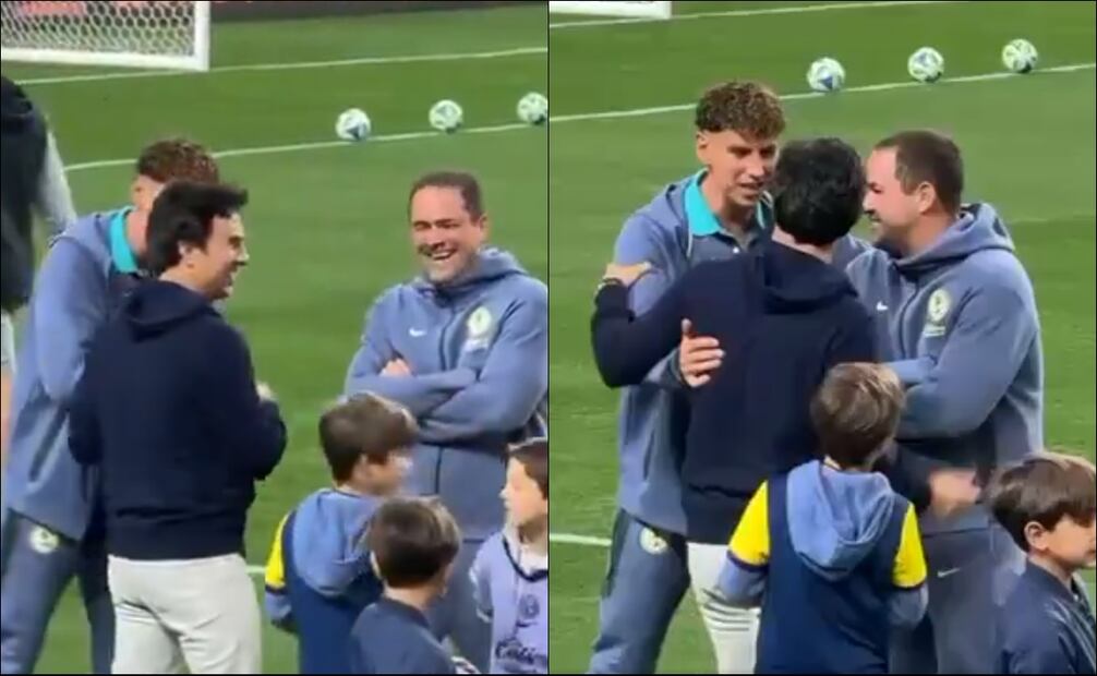 Checo Pérez charla con Igor Lichnovsky y André Jardine. FOTOS: Capturas