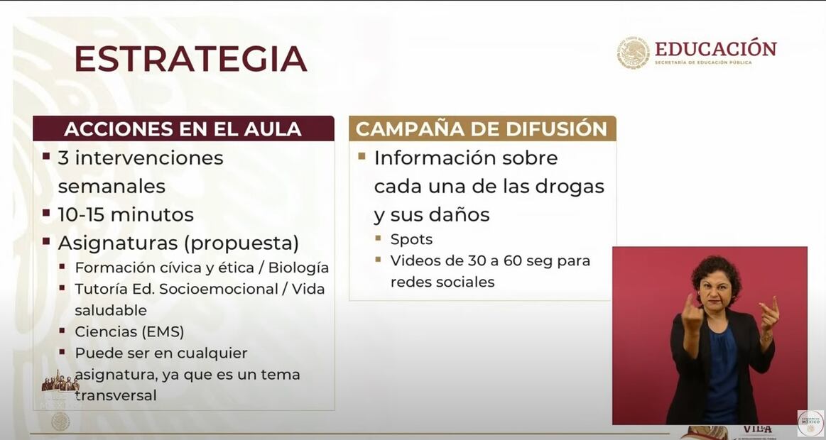 Campaña de SEP contra las drogas