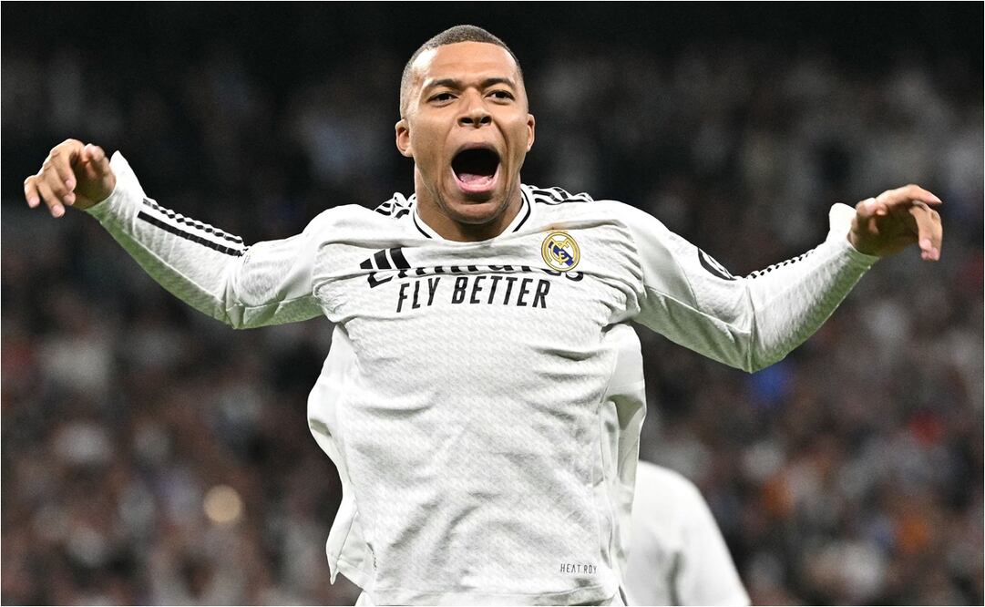 Kylian Mbappé mete al Real Madrid a los Octavos de la Champions League. FOTO: AFP