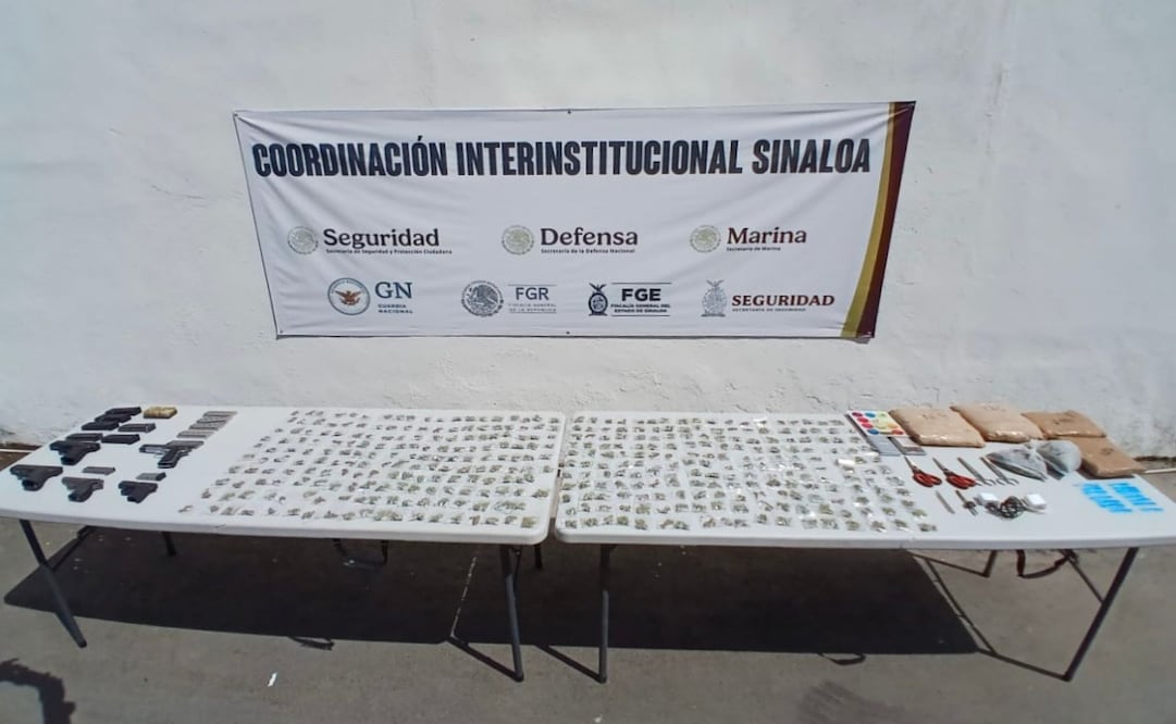 Aseguran armas, droga y objetos prohibidos en penal de Culiacán. Foto: Especial